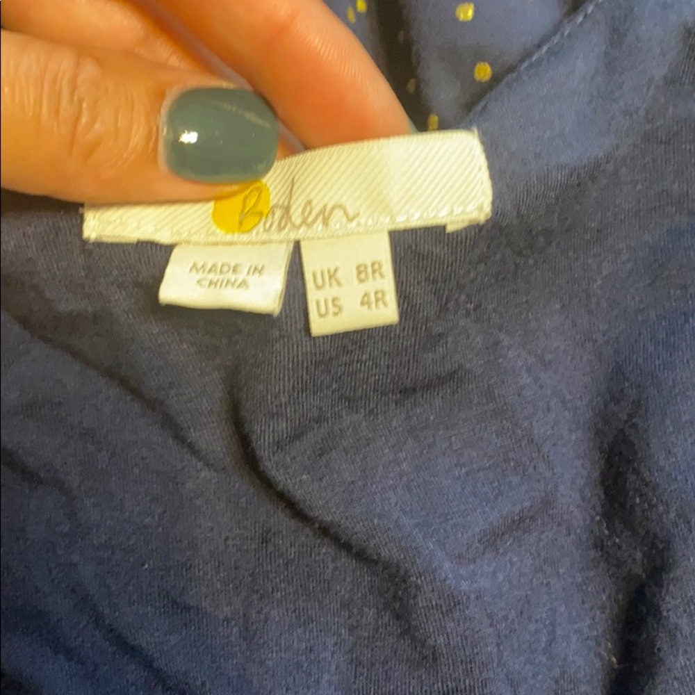 Boden Coraline Jersey Midi Dress Navy Metallic - Picture 5 of 7